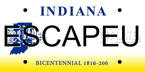 ESCAPEU Indiana License Plate