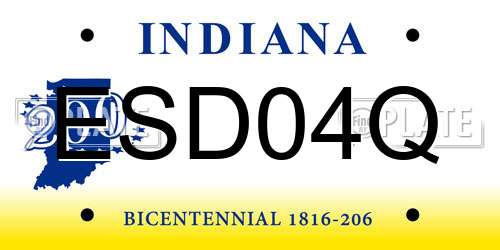 ESD04Q Indiana License Plate