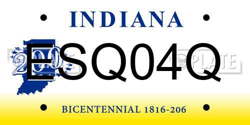 ESQ04Q Indiana License Plate
