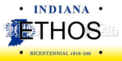 ETHOS Indiana License Plate