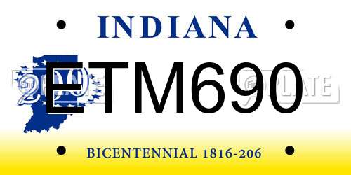 ETM690 Indiana License Plate