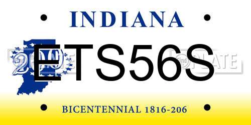 ETS56S Indiana License Plate