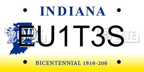 EU1T3S Indiana License Plate