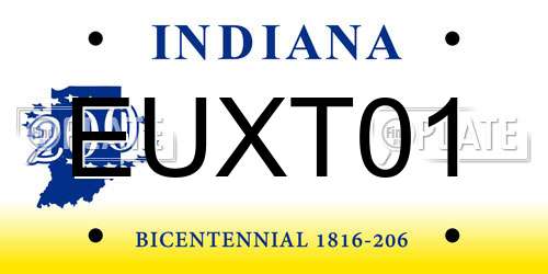 EUXT01 Indiana License Plate