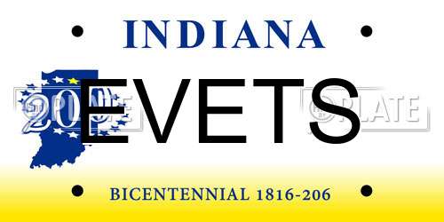 EVETS Indiana License Plate