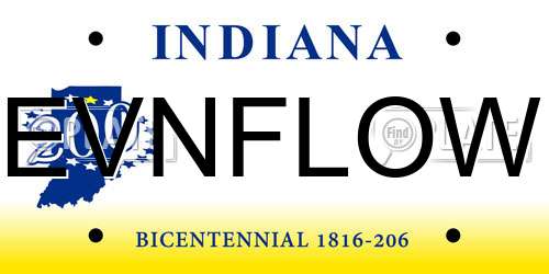 EVNFLOW Indiana License Plate