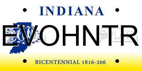 EVOHNTR Indiana License Plate