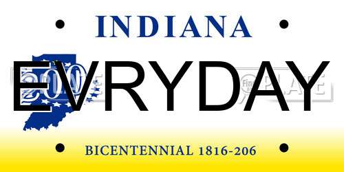 EVRYDAY Indiana License Plate