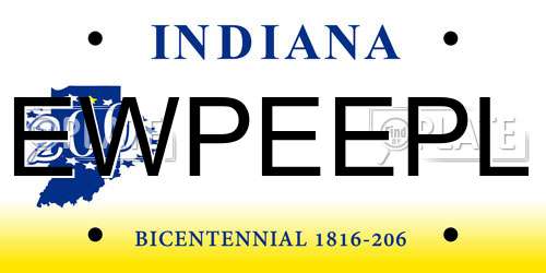 EWPEEPL Indiana License Plate
