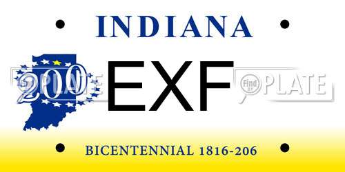 EXF Indiana License Plate