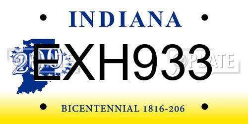 EXH933 Indiana License Plate