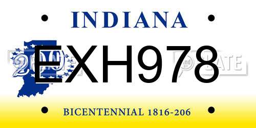 EXH978 Indiana License Plate