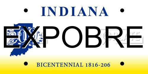 EXPOBRE Indiana License Plate