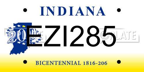 EZI285 Indiana License Plate