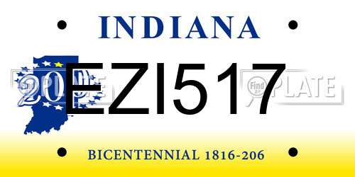 EZI517 Indiana License Plate