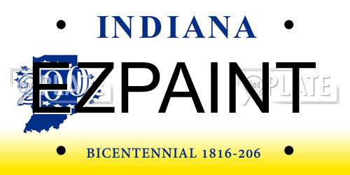 EZPAINT Indiana License Plate