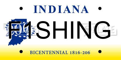 F1SHING Indiana License Plate