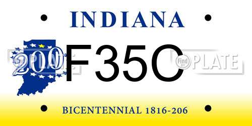 F35C Indiana License Plate