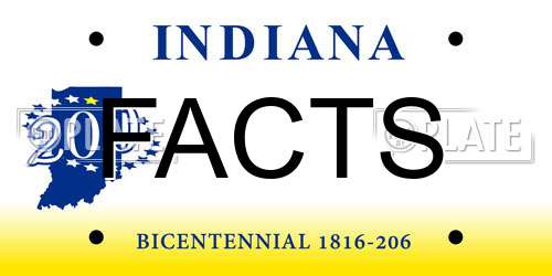FACTS Indiana License Plate