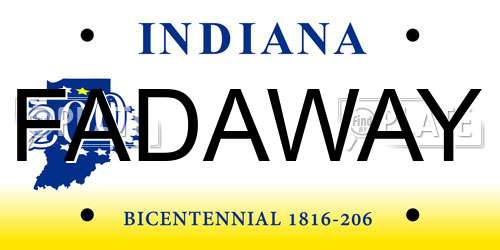 FADAWAY Indiana License Plate