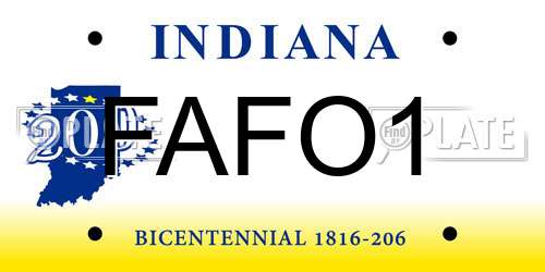 FAFO1 Indiana License Plate