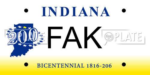 FAK Indiana License Plate