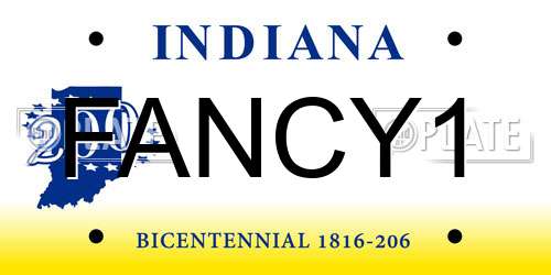FANCY1 Indiana License Plate