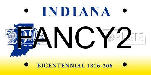 FANCY2 Indiana License Plate