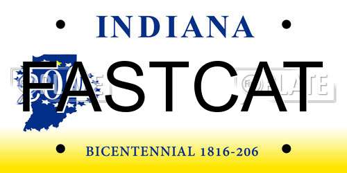 FASTCAT Indiana License Plate