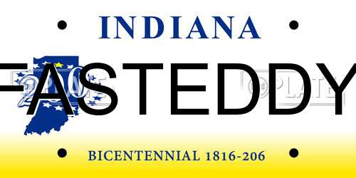 FASTEDDY Indiana License Plate