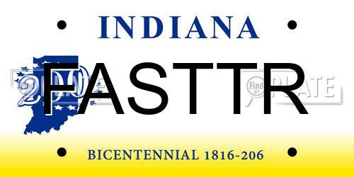 FASTTR Indiana License Plate