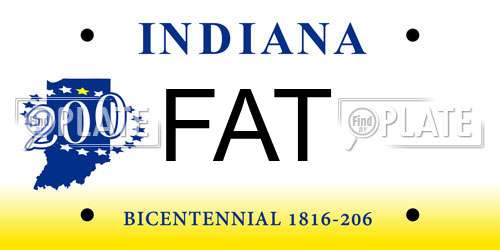 FAT Indiana License Plate