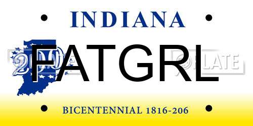 FATGRL Indiana License Plate