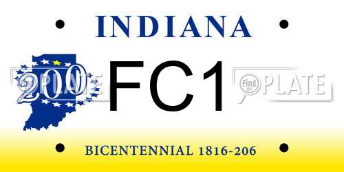 FC1 Indiana License Plate