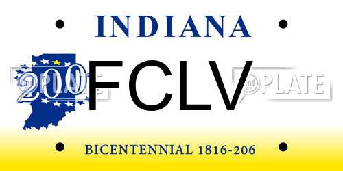 FCLV Indiana License Plate