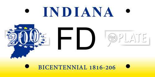 FD Indiana License Plate