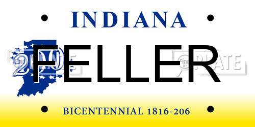 FELLER Indiana License Plate