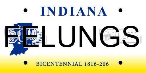 FELUNGS Indiana License Plate