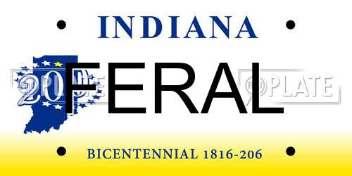 FERAL Indiana License Plate
