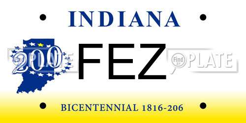 FEZ Indiana License Plate