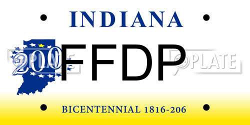 FFDP Indiana License Plate