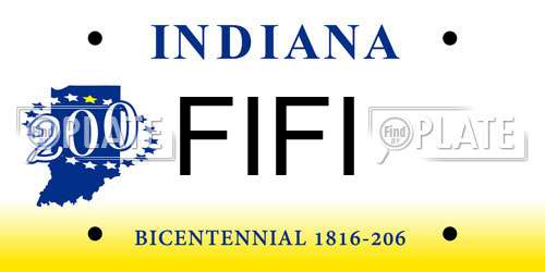 FIFI Indiana License Plate