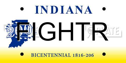 FIGHTR Indiana License Plate