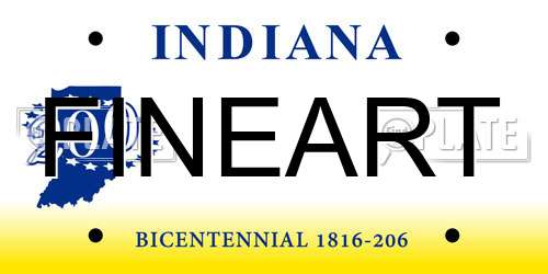 FINEART Indiana License Plate