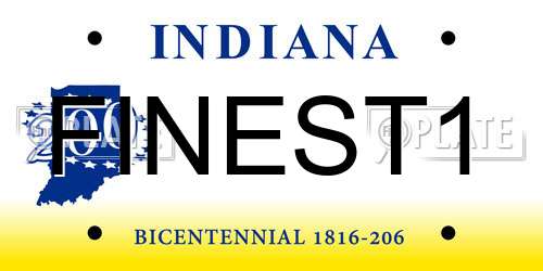 FINEST1 Indiana License Plate