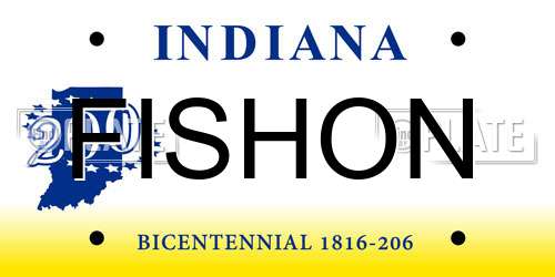 FISHON Indiana License Plate
