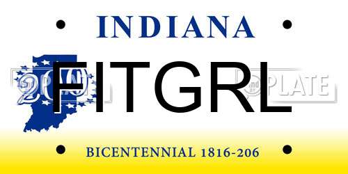 FITGRL Indiana License Plate