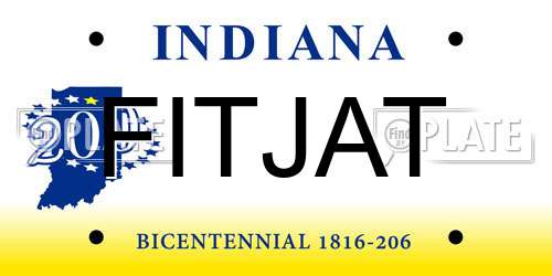 FITJAT Indiana License Plate