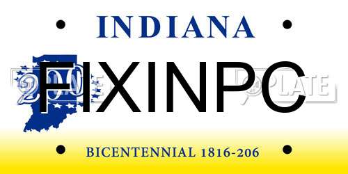FIXINPC Indiana License Plate