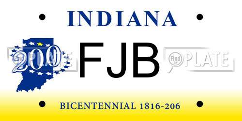 FJB Indiana License Plate